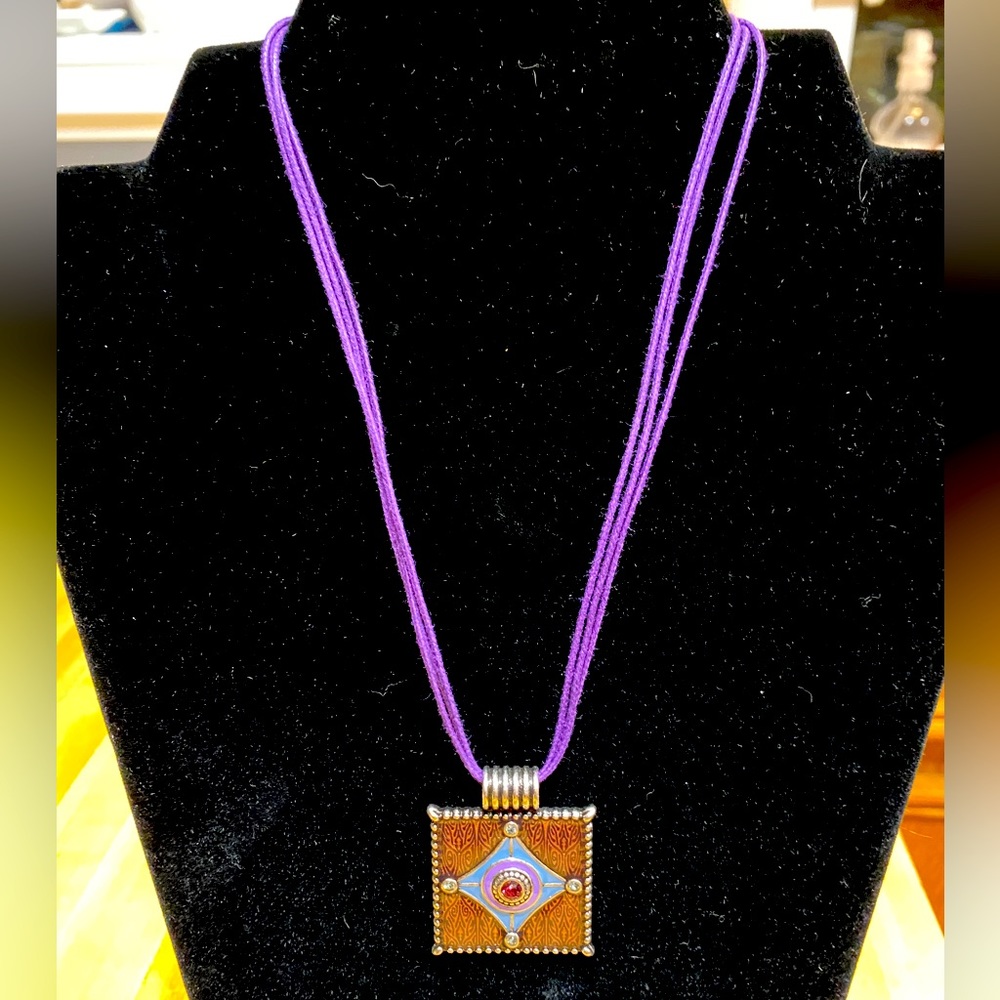Lia Sophia reversible pendant necklace.
